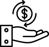 Refund Line Icon Design vector