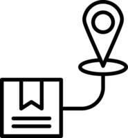 Destination Line Icon Design vector
