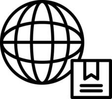 Global Delivery Line Icon Design vector