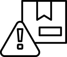 Warning Line Icon Design vector