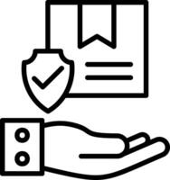 Protection Line Icon Design vector