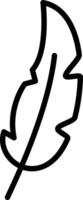 Feather Line Icon Design vector