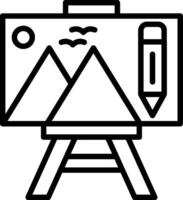 Canvas Line Icon Design vector