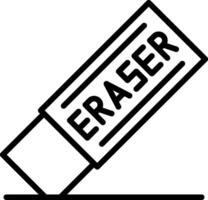 Eraser Line Icon Design vector