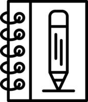 Sketchbook Line Icon Design vector