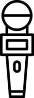 Microphone Line Icon Design vector