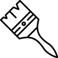 Paint Brush Line Icon Design vector
