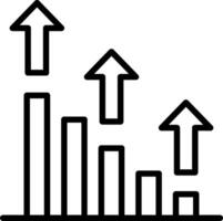 Growth Line Icon Design vector