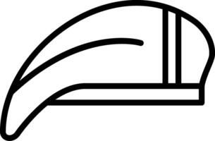 Beret Line Icon Design vector