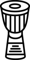 Djembe Line Icon Design vector
