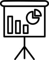 Presentation Line Icon Design vector