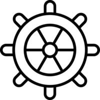Rudder Line Icon Design vector