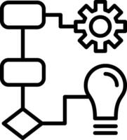 Workflow Line Icon Design vector