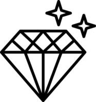 Diamond Line Icon Design vector