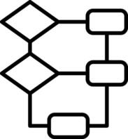 Flowchart Line Icon Design vector