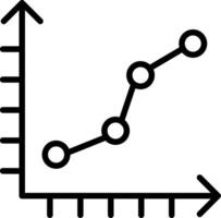 Line Chart Line Icon Design vector