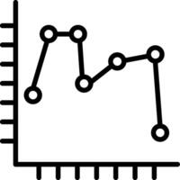 Line Graph Line Icon Design vector