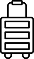 Suitcase Line Icon Design vector