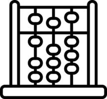 Abacus Line Icon Design vector