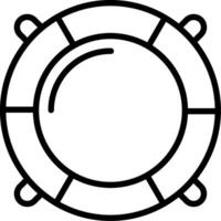 Lifebuoy Line Icon Design vector