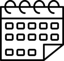 Calendar Line Icon Design vector