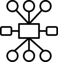 Hierarchy Line Icon Design vector