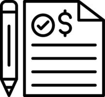 Aggrement Line Icon Design vector