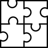 Puzzle Line Icon Design vector