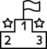 Podium Line Icon Design vector