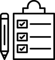 Check List Line Icon Design vector