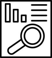 Analysis Line Icon Design vector