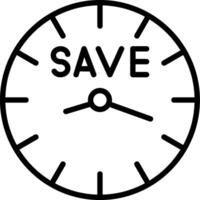 Save Time Line Icon Design vector