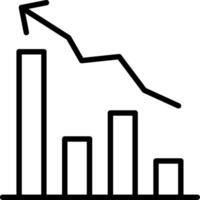 Bar Chart Line Icon Design vector