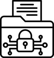 Data Encryption Line Icon Design vector
