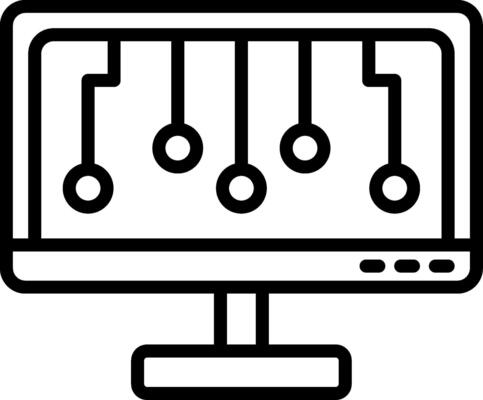 Monitor Line Icon Design
