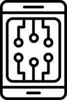 Smartphone Line Icon Design vector