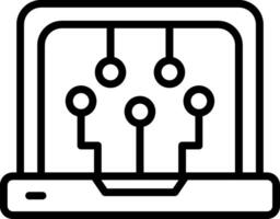 Laptop Line Icon Design vector