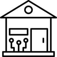 Smart Home Line Icon Design vector