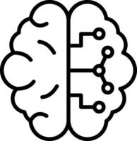 Brain Line Icon Design vector
