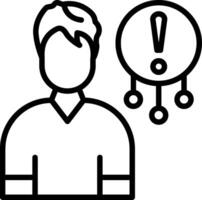 Human Error Line Icon Design vector