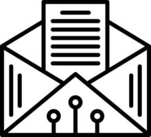 Inbox Line Icon Design vector