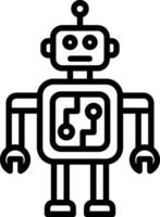 Robot Line Icon Design vector