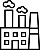 Factory Line Icon Design vector