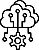 Cloud Computing Line Icon Design vector
