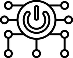 Power Button Line Icon Design vector