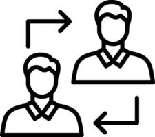 Relationship Line Icon Design vector