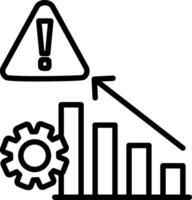 Risk Line Icon Design vector