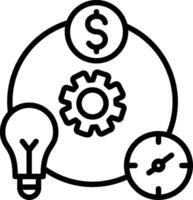Resources Line Icon Design vector