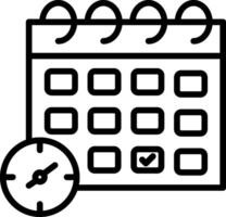 Schedule Line Icon Design vector