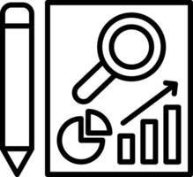 Analysis Line Icon Design vector